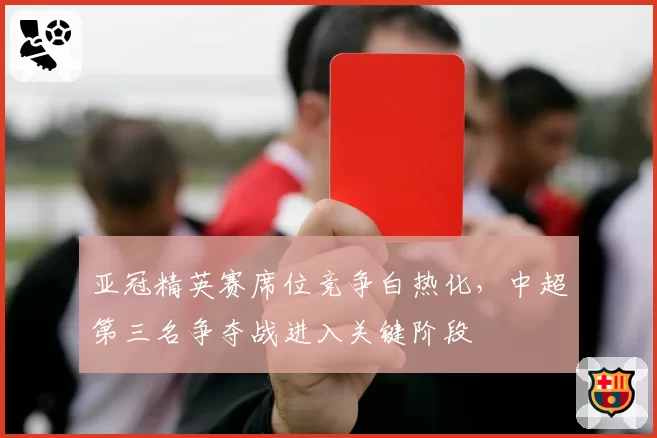 亚冠精英赛席位竞争白热化，中超第三名争夺战进入关键阶段